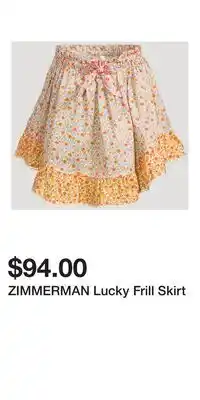 Holt Renfrew ZIMMERMAN Lucky Frill Skirt offer