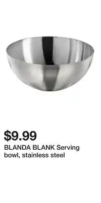 IKEA BLANDA BLANK Serving bowl, stainless steel offer