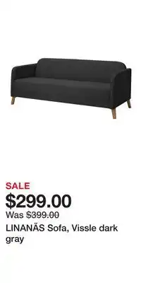 IKEA LINANÄS Sofa, Vissle dark gray offer