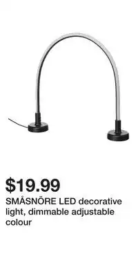IKEA SMÅSNÖRE LED decorative light, dimmable adjustable colour offer