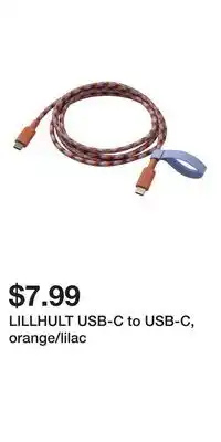 IKEA LILLHULT USB-C to USB-C, orange/lilac offer
