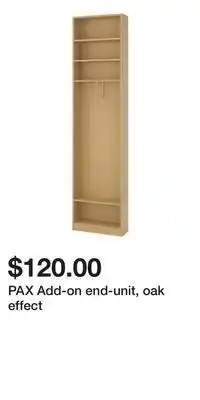 IKEA PAX Add-on end-unit, oak effect offer