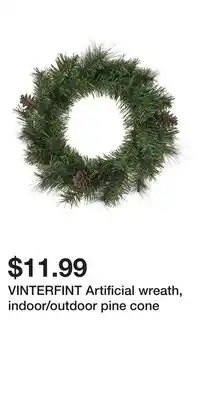 IKEA VINTERFINT Artificial wreath, indoor/outdoor pine cone offer
