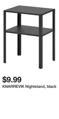 IKEA KNARREVIK Nightstand, black offer
