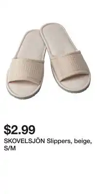 IKEA SKOVELSJÖN Slippers, beige, S/M offer
