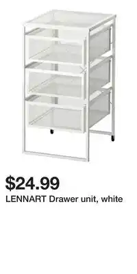 IKEA LENNART Drawer unit, white offer