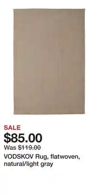 IKEA VODSKOV Rug, flatwoven, natural/light gray offer