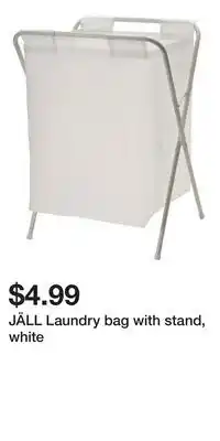 IKEA JÄLL Laundry bag with stand, white offer