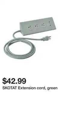 IKEA SKOTAT Extension cord, green offer