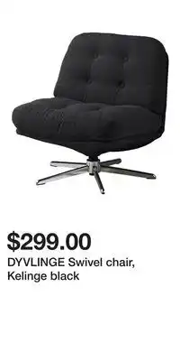 IKEA DYVLINGE Swivel chair, Kelinge black offer
