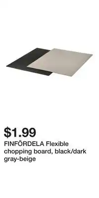 IKEA FINFÖRDELA Flexible chopping board, black/dark gray-beige offer