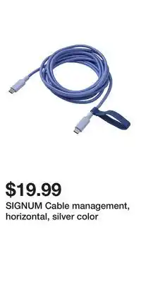 IKEA SIGNUM Cable management, horizontal, silver color offer