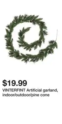 IKEA VINTERFINT Artificial garland, indoor/outdoor/pine cone offer