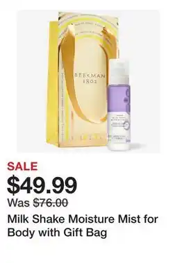 TSC Stores Milk Shake Moisture Mist for Body with Gift Bag offer