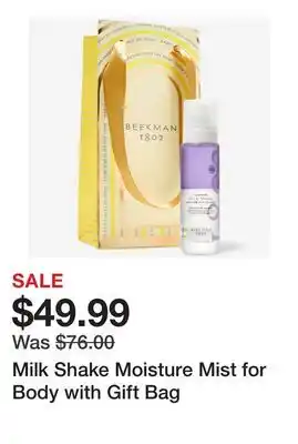 TSC Stores Milk Shake Moisture Mist for Body with Gift Bag offer