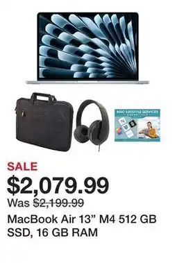 TSC Stores MacBook Air 13 M4 512 GB SSD, 16 GB RAM offer