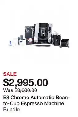 TSC Stores E8 Chrome Automatic Bean-to-Cup Espresso Machine Bundle offer