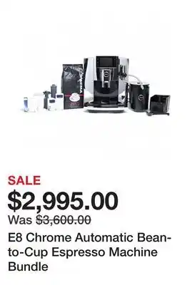 TSC Stores E8 Chrome Automatic Bean-to-Cup Espresso Machine Bundle offer