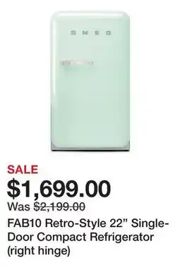 TSC Stores FAB10 Retro-Style 22 Single-Door Compact Refrigerator (right hinge) offer
