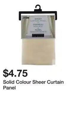 Dollarama Solid Colour Sheer Curtain Panel offer