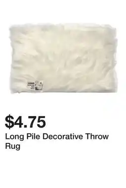 Dollarama Long Pile Decorative Throw Rug offer