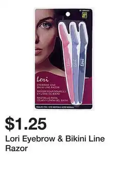Dollarama Lori Eyebrow & Bikini Line Razor offer