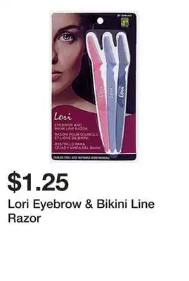 Dollarama Lori Eyebrow & Bikini Line Razor offer