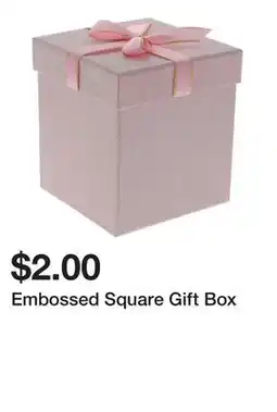 Dollarama Embossed Square Gift Box offer