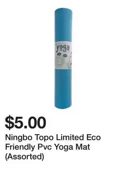 Dollarama Ningbo Topo Limited Eco Friendly Pvc Yoga Mat (Assorted) offer