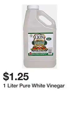 Dollarama 1 Liter Pure White Vinegar offer