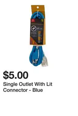 Dollarama Single Outlet With Lit Connector - Blue offer