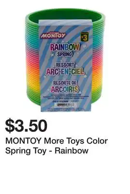 Dollarama MONTOY More Toys Color Spring Toy - Rainbow offer