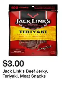 Dollarama Jack Link's Beef Jerky, Teriyaki, Meat Snacks offer