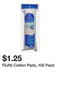Dollarama Fluffs Cotton Pads, 100 Pack offer