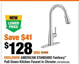 Home Depot Fairbury Pull-Down Kitchen Faucet in Chrome offer