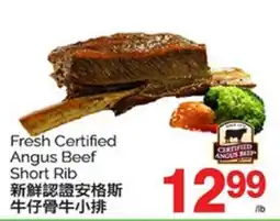 T&T Supermarket FRESH CERTIFIED ANGUS SHORT RIB offer