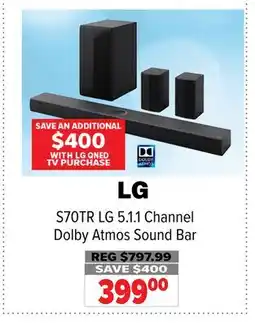 2001 Audio Video LG 5.1. 1 Channel Dolby Atmos Sound Bar offer