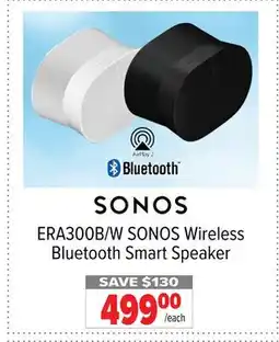 2001 Audio Video ERA300B/W SONOS Wireless Bluetooth Smart Speaker offer
