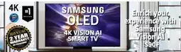 2001 Audio Video QN48S90F 48 SAMSUNG OLED 4K VISION AI SMART TV offer