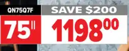 2001 Audio Video QN75Q7F 75 SAMSUNG QLED 4K 4K VISION AI SMART TV offer
