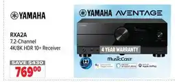 2001 Audio Video YAMAHA RXA2A 7.2-Channel 4K/8K HDR 10+ Receiver offer