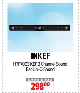 2001 Audio Video HTF7003 KEF 3 Channel Sound Bar Uni-Q Sound offer