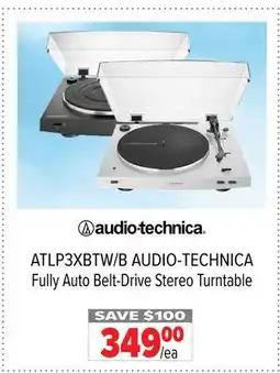2001 Audio Video ATLP3XBTW/B AUDIO-TECHNICA Fully Auto Belt-Drive Stereo Turntable offer