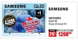 2001 Audio Video QN75Q8FA SAMSUNG QLED 4K Vision AI Smart TV offer