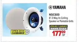 2001 Audio Video NSIC600 YAMAHA 6|| 2-Way In-Ceiling Speaker w/ Paintable Grills offer