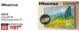 2001 Audio Video 65S7N 65 CanvasTV 4K QLED Google Smart TV offer