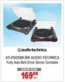 2001 Audio Video ATLP60XBK/BR AUDIO-TECHNICA Fully Auto Belt-Drive Stereo Turntable offer