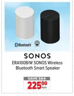 2001 Audio Video ERA100B/W SONOS Wireless Bluetooth Smart Speaker offer