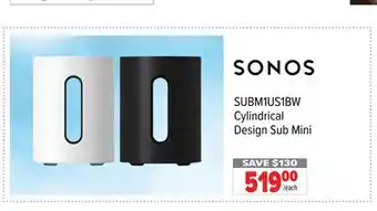 2001 Audio Video SUBM1US1BW Cylindrical Design Sub Mini offer