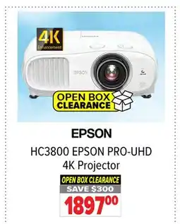 2001 Audio Video HC3800 PRO-UHD 4K Projector offer